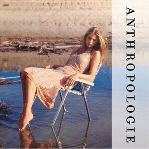 Odille x Anthropologie | Lace Whisper Dress | Peach | Size 4